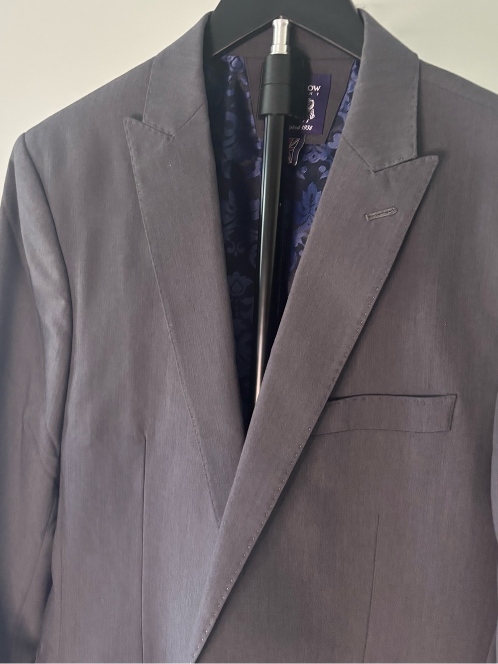 The Saville Row Company “Brixton” Blazer — Charcoal, 40L